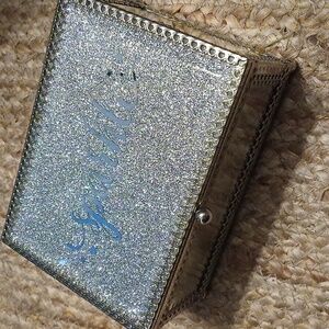 Kensie Home Mirrored Glass Jewelry Box with Glittery Sassy Top SPARKLE
